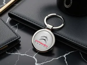Citroen Portachiavi Personalizzati Foto Bombata Metallo